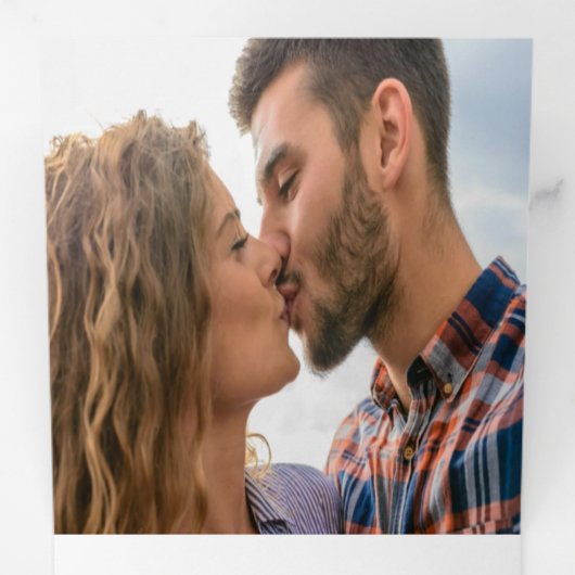 Hummingbird結婚の3つ折り追加フォト招待状 三つ折り招待状 (内部最初)