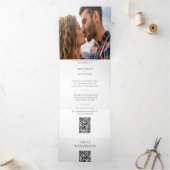 Hummingbird結婚の3つ折り追加フォト招待状 三つ折り招待状 (内部)