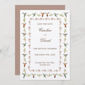 Hummingbird結婚式の日付を保存 (正面/裏面)