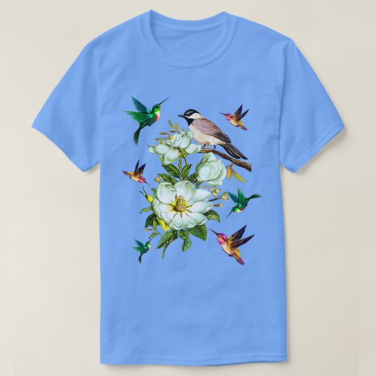 Hummingbird花Gift LoverWomen男性子供 Tシャツ (デザイン正面)