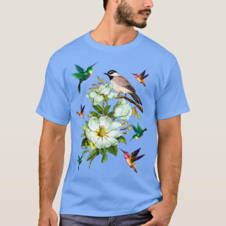 Hummingbird花Gift LoverWomen男性子供 Tシャツ