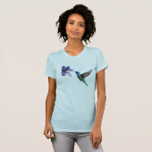 Hummingbird/かわいらしHibiscusウィメンズTシャツ Tシャツ (正面フル)