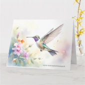 Hummingbird カード (黄色い花)