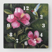 Hummingbird スクエア壁時計 (正面)