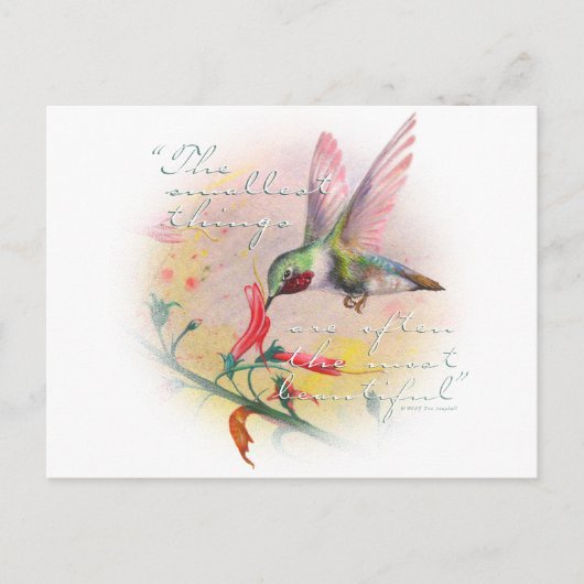 Hummingbird – 小さいものが最も美しい。 ポストカード (正面)