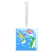 Hummingbird：様式化 キューブオーナメント (右)