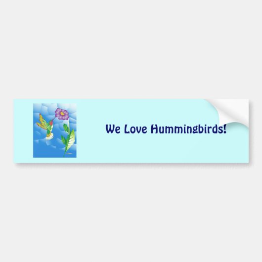 Hummingbird:様式化 バンパーステッカー (正面)