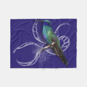 Hummingbird -素晴らし名前を追加してパーソナライズ フリースブランケット (正面(横))