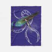 Hummingbird -素晴らし名前を追加してパーソナライズ フリースブランケット (正面)