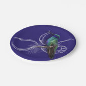 Hummingbird -素晴らし名前を追加してパーソナライズ ペーパープレート (アングル)