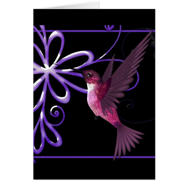 Hummingbird 1 Blank Greeting Card (正面)