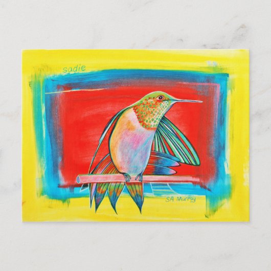 HUMMINGBIRD ©2010 SylviART™ ポストカード (正面)