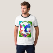 Hummingbird Amidst Nature's美しい，セレナーデウィングス Tシャツ (正面フル)