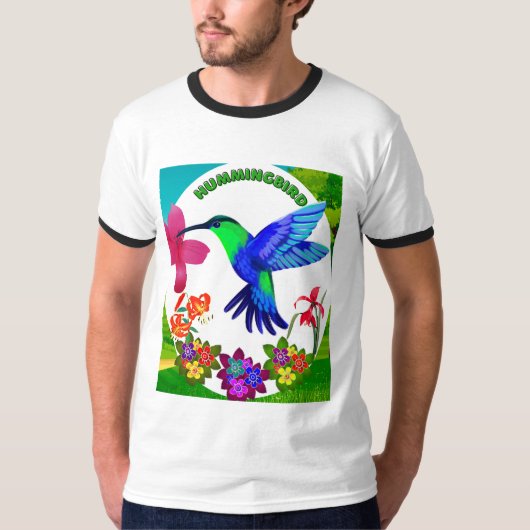 Hummingbird Amidst Nature's美しい，セレナーデウィングス Tシャツ (正面)