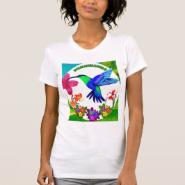 Hummingbird Amidst Nature's美しい，セレナーデウィングス Tシャツ