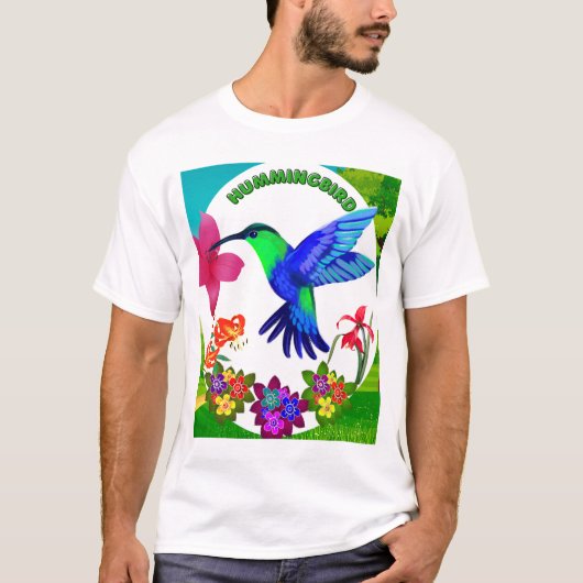 Hummingbird Amidst Nature's美しい，セレナーデウィングス Tシャツ (正面)