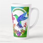 Hummingbird Amidst Nature's美しい、Serenade Wings カフェラテマグ (右)