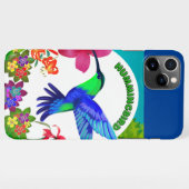 Hummingbird Amidst Nature's美しい、Serenade Wings iPhoneケース (裏面横)
