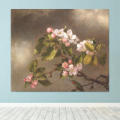 Hummingbird and Apple Blossoms キャンバスプリント (インサイチュ (ウッドフロア))