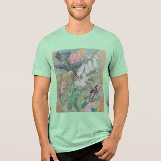 Hummingbird and Moth T-Shirt トライブレンドＴシャツ (正面)