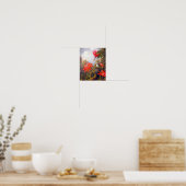 Hummingbird and Passiflora by Martin Johnson Heade ポスター (キッチン)