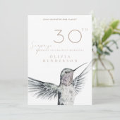 Hummingbird ANY Surprise Birthday Invitation 招待状 (スタンド正面)