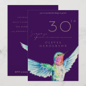 Hummingbird ANY Surprise Birthday Invitation 招待状 (正面/裏面)