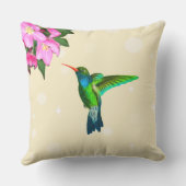 Hummingbird & Apple Flowers on Light Beige クッション (裏面)