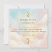 Hummingbird Baby Shower Invitation | Pastel Sky 招待状 (裏面)