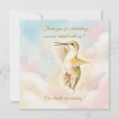 Hummingbird Baby Shower Thank You Card | Nature サンキューカード (正面)