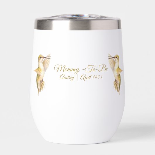 Hummingbird Baby Shower Tumbler | Nature Theme" (正面)