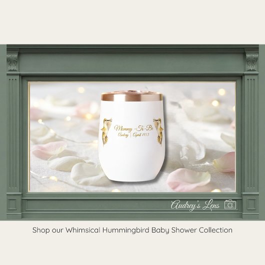 Hummingbird Baby Shower Tumbler | Nature Theme"