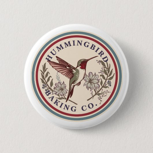 Hummingbird Baking Co. Button 缶バッジ (正面)