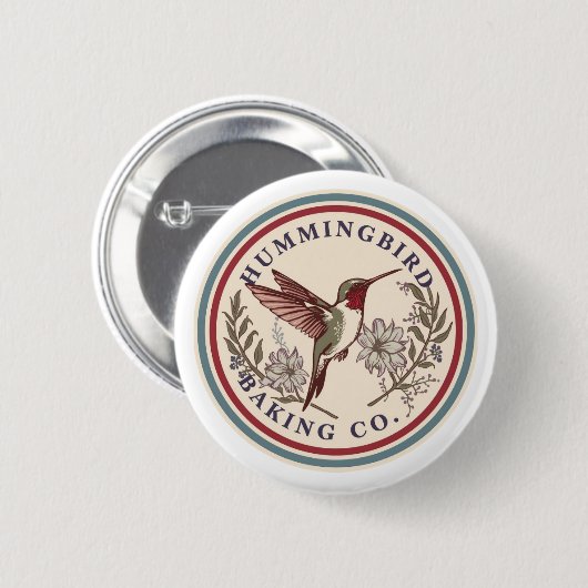 Hummingbird Baking Co. Button 缶バッジ (正面&裏面)