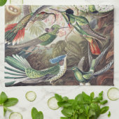 Hummingbird Bird Wildlife Classic Painting キッチンタオル (折り畳み)