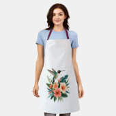 Hummingbird Bloom All-Over Apron エプロン (着用した状態)