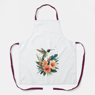 Hummingbird Bloom All-Over Apron エプロン