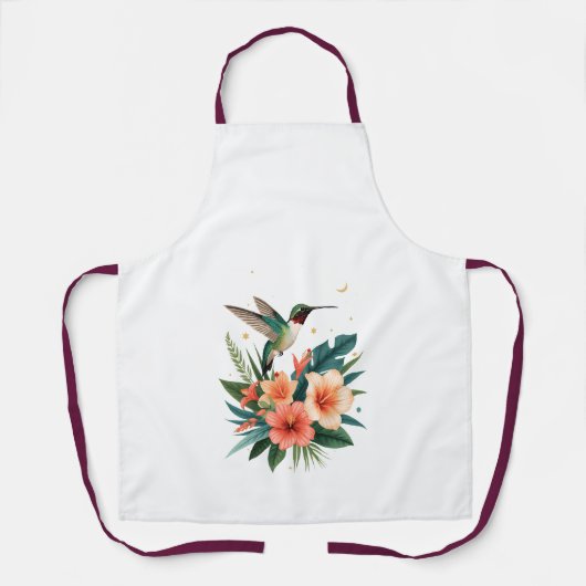 Hummingbird Bloom All-Over Apron エプロン (正面)