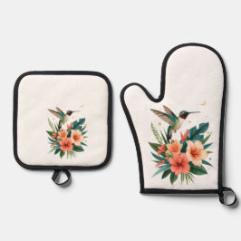 Hummingbird Bloom Kitchen Set 鍋つかみ&鍋敷きセット