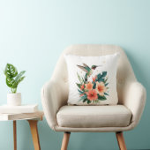 Hummingbird Bloom Throw Pillow クッション (椅子)