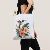 Hummingbird Bloom Tropical Botanical Bag トートバッグ (クローズアップ)