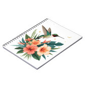 Hummingbird Bloom Tropical Botanical Notebook ノートブック (左側)
