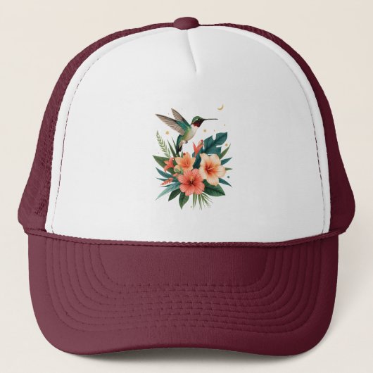 Hummingbird Bloom Tropical Cap キャップ (正面)