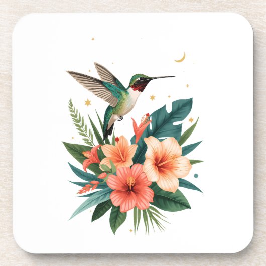 Hummingbird Bloom Tropical Coaster コースター (正面)