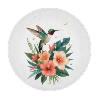 Hummingbird Bloom Tropical Cutting Board カッティングボード