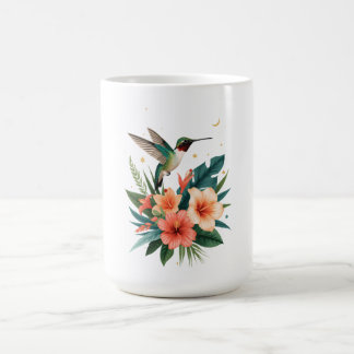 Hummingbird Bloom Tropical Mug コーヒーマグカップ