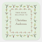  Hummingbird Bookplate スクエアシール (正面)