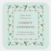 Hummingbird Bookplate スクエアシール (正面)