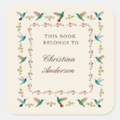 Hummingbird Bookplate スクエアシール (正面)