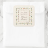 Hummingbird Bookplate スクエアシール (バッグ)